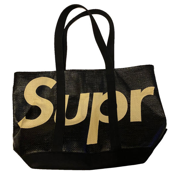 supreme raffia tote トートバッグ　ブラック