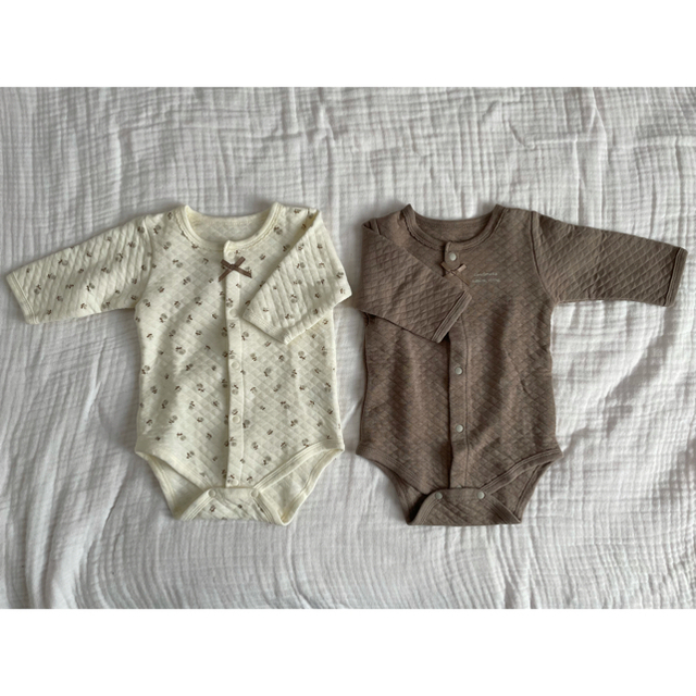 H&M(エイチアンドエム)のH&M ロンパース 4枚 & 西松屋 ボディスーツ2枚セット キッズ/ベビー/マタニティのベビー服(~85cm)(ロンパース)の商品写真