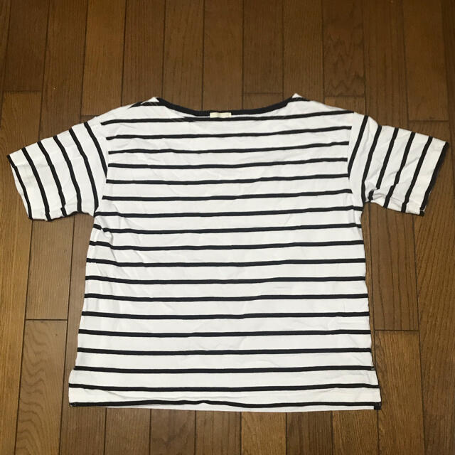 GU(ジーユー)のジーユー　ボーダー　ボートネックＴ レディースのトップス(Tシャツ(半袖/袖なし))の商品写真