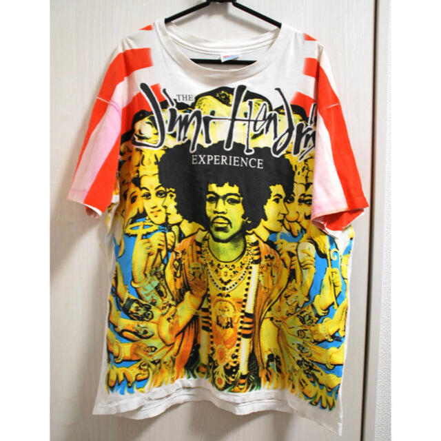 メンズ90s jimi hendrix 総柄バンドtシャツ ジミヘン ヴィンテージ