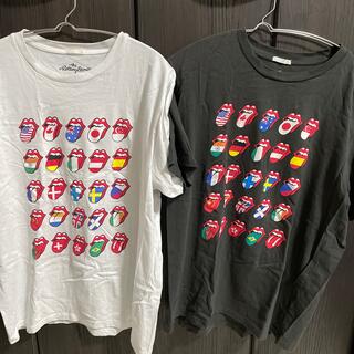 ジーユー(GU)のgu ローリングストーンズ　tシャツ2枚(Tシャツ/カットソー(半袖/袖なし))