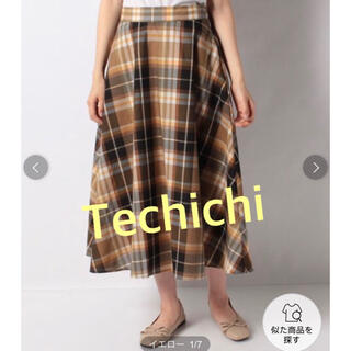 テチチ(Techichi)のセットアップ対応 Techichi テチチ マドラスチェックフレアスカート (ロングスカート)