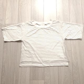 センスオブプレイスバイアーバンリサーチ(SENSE OF PLACE by URBAN RESEARCH)の【セール】SENSE OF PLACE細ボーダーTシャツ　メッシュネット　白(Tシャツ(半袖/袖なし))