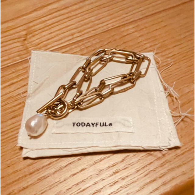 TODAYFUL(トゥデイフル)のTODAYFUL  Chain  Pearl  Bracelet トゥディフル レディースのアクセサリー(ブレスレット/バングル)の商品写真