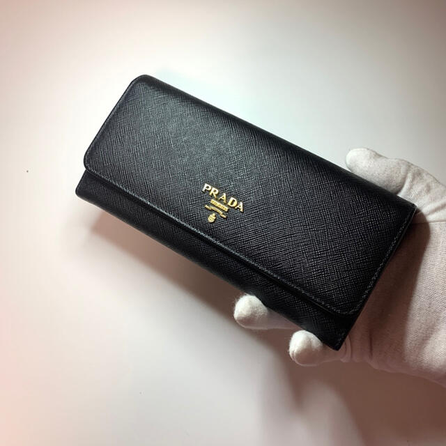 高価値 長財布 状態良【プラダ本物】長財布/サフィアーノ/スタッズ