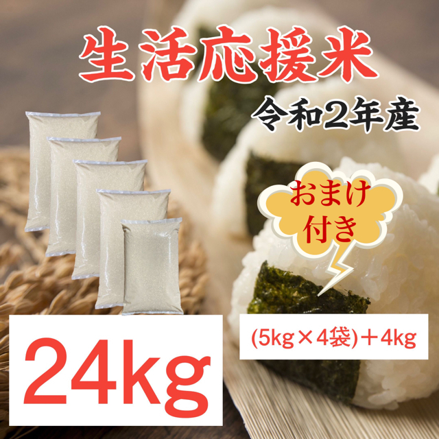 激安　24kg　令和2年産　米びつ当番プレゼント付き　お米　生活応援米　コスパ米　米/穀物