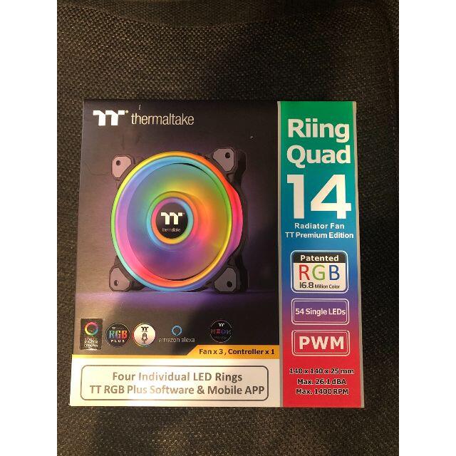 PCパーツ Thermaltake Riing Quad PLUS 14 RGB 3Pack