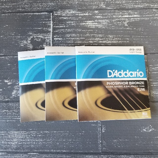 トラスト 新品 D'Addario ダダリオ アコースティックギター弦 EJ-16