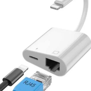 2021改良バージョンRJ45 変換 for i Phone LAN アダプタ(PC周辺機器)