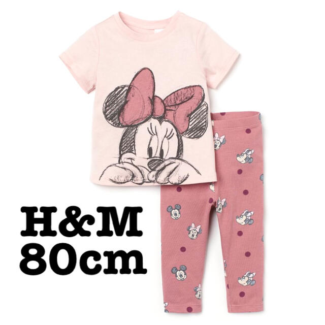 H&M - 新品H&Mミニー柄半袖Tシャツレギンスセット80cmディズニー