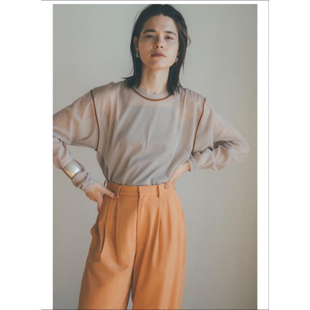 clane LINE SHEER L/S クラネシアートップス - カットソー(長袖/七分)