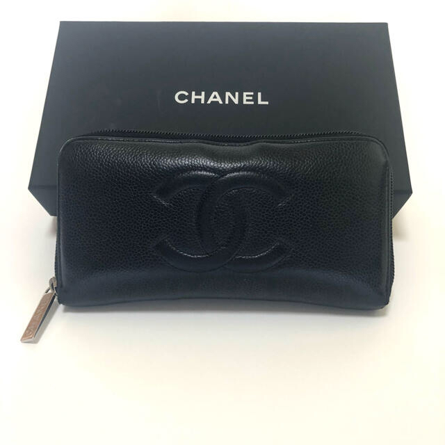 CHANEL/シャネル　長財布【ファスナー修理済だからお安く販売】