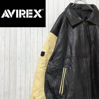 アヴィレックス(AVIREX)のAVIREX アヴィレックス　レザージャケット　スタジャン　ビッグロゴ　ＸＬ(レザージャケット)