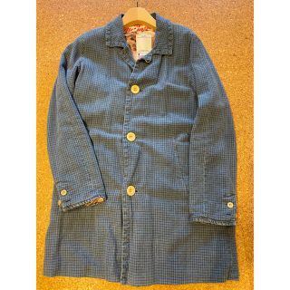 ヴィスヴィム(VISVIM)のvisvim mies coat indigo check サイズ1(ステンカラーコート)