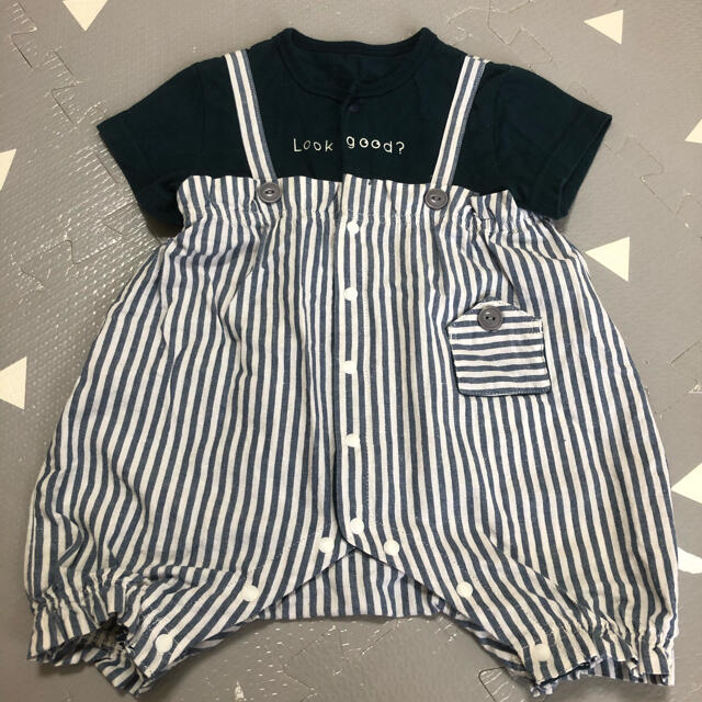 F.O.KIDS(エフオーキッズ)のアプレレクール　サロペット風ロンパース　70 キッズ/ベビー/マタニティのベビー服(~85cm)(ロンパース)の商品写真