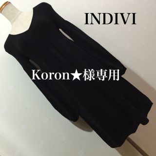 インディヴィ(INDIVI)のINDIVI ニット ワンピース(ひざ丈ワンピース)