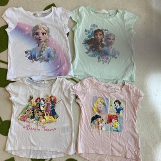 エイチアンドエム(H&M)の女の子　半袖Tシャツ3枚セット　95-100 ディズニープリンセス　エルサ(Tシャツ/カットソー)