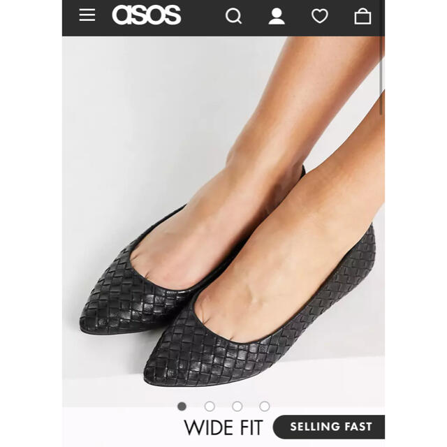 asos(エイソス)のASOS 大きいサイズ　フラットシューズ  パンプス　26cm 未使用 レディースの靴/シューズ(ハイヒール/パンプス)の商品写真