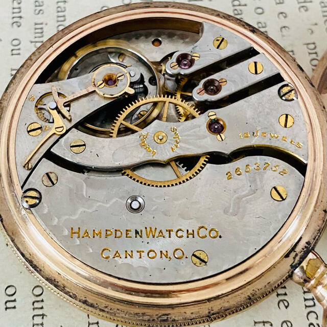 時計【高級懐中時計ハンプデン】Hnampden 1900年代 16S 美品