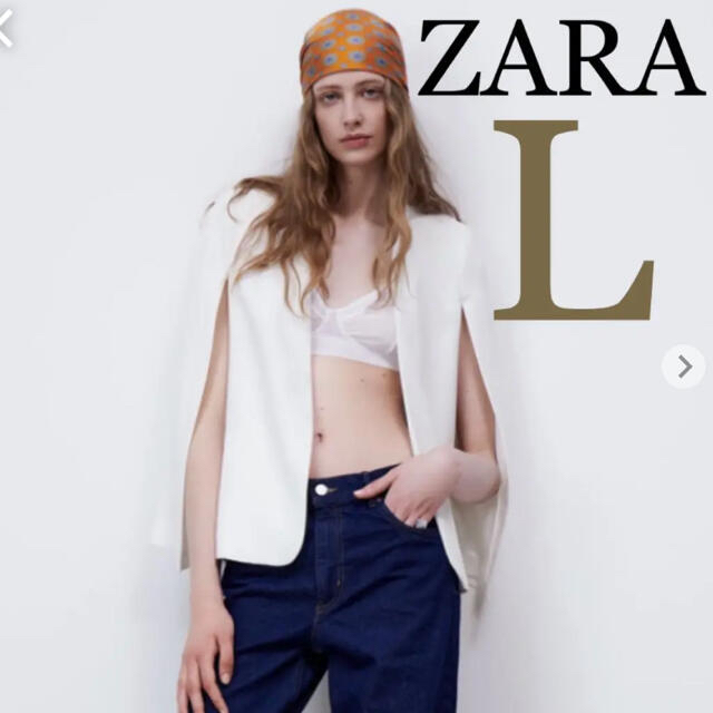 完売商品 ZARA スリットケープ ホワイト