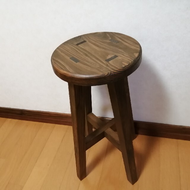 木製スツール　高さ52cm　丸椅子　stool