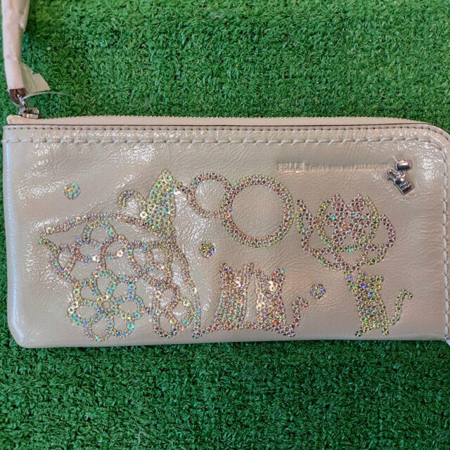 PELLE BORSA L字ファスナー長財布 コーラルピンク