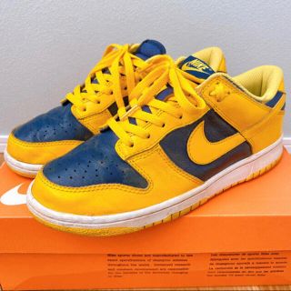 ナイキ(NIKE)のNIKE dunk vntg ミシガン 裏ダンク 紺黄(スニーカー)