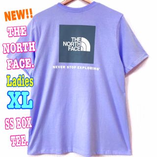 ザノースフェイス(THE NORTH FACE)のラベンダー ♪ ノースフェイス BOX Tシャツ レディース XL LL(Tシャツ(半袖/袖なし))