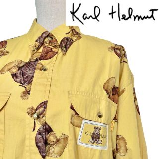 カールヘルム(Karl Helmut)のカールヘルム　長袖シャツ　くま　イエロー　黄色　ブラウス　テディベア　パイロット(シャツ)