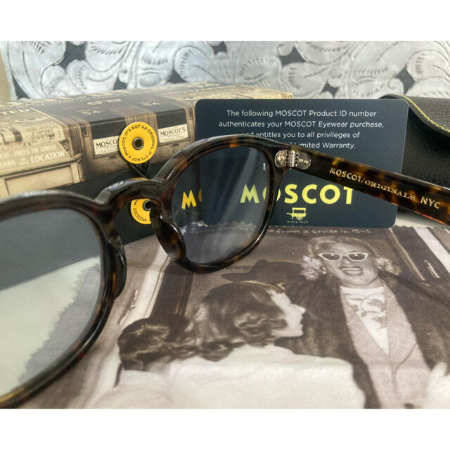 美品】モスコット レムトッシュ TORTOISE ブルーレンズ 49