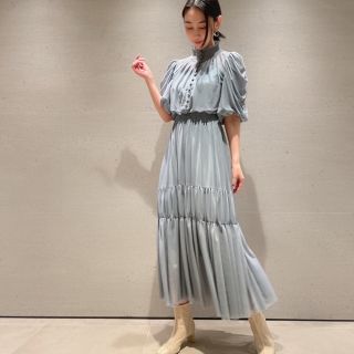 ★TV衣装★　スナイデル　Sustainableチュールギャザーティアードドレス指原莉乃