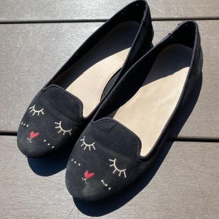 ザラキッズ(ZARA KIDS)のZARA♡キッズ♡ガールズ♡パンプス♡22cm♡35サイズ♡猫ちゃん♡女の子(サンダル)