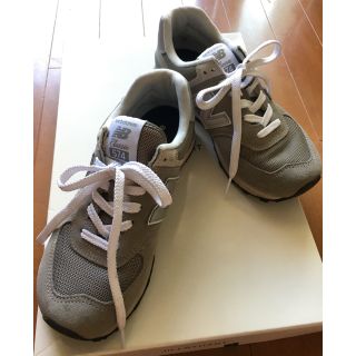 ニューバランス(New Balance)の美品ニューバランス574グレー   24センチ(スニーカー)