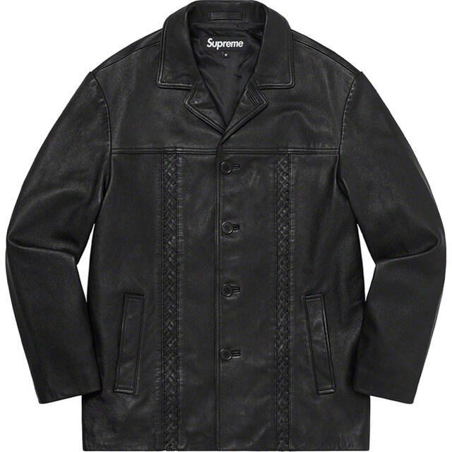 予約販売品】 Supreme - SUPREME 21SS Braided Leather Overcoat M