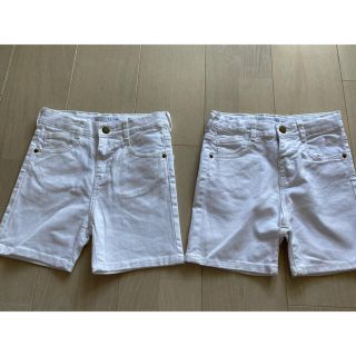 ザラキッズ(ZARA KIDS)のZARA  ショートパンツ 2枚セット　ホワイト　3〜4歳　105cm(パンツ/スパッツ)