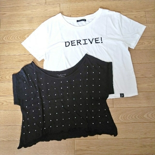 アベイル(Avail)の白黒ショート丈Tシャツ２枚セット★(Tシャツ(半袖/袖なし))