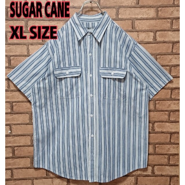 Sugar Cane(シュガーケーン)のSUGAR CANE シュガーケーン XL SIZE メンズ ストライプ シャツ メンズのトップス(シャツ)の商品写真