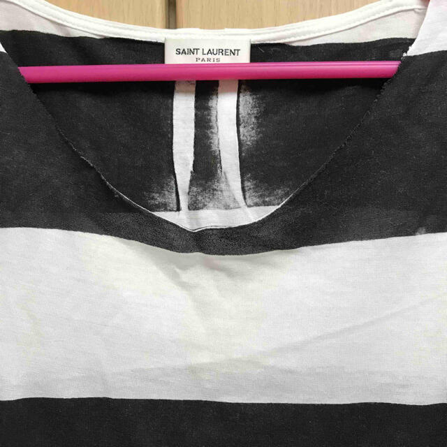 Saint Laurent(サンローラン)の正規 Saint Laurent サンローランパリ ボーダー Tシャツ メンズのトップス(Tシャツ/カットソー(半袖/袖なし))の商品写真