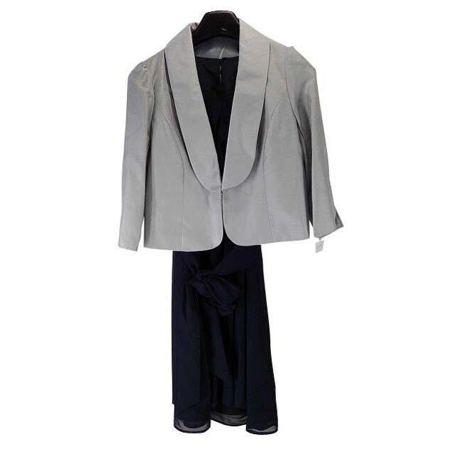 KFC1285■送料無料 新品ドレス 17ABR80サイズ シルバー レディースのフォーマル/ドレス(ロングドレス)の商品写真