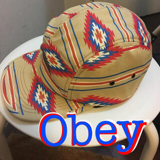 オベイ(OBEY)のobeyオベイネイティブ柄キャップ USAアメリカ西海岸古着ビンテージ(キャップ)