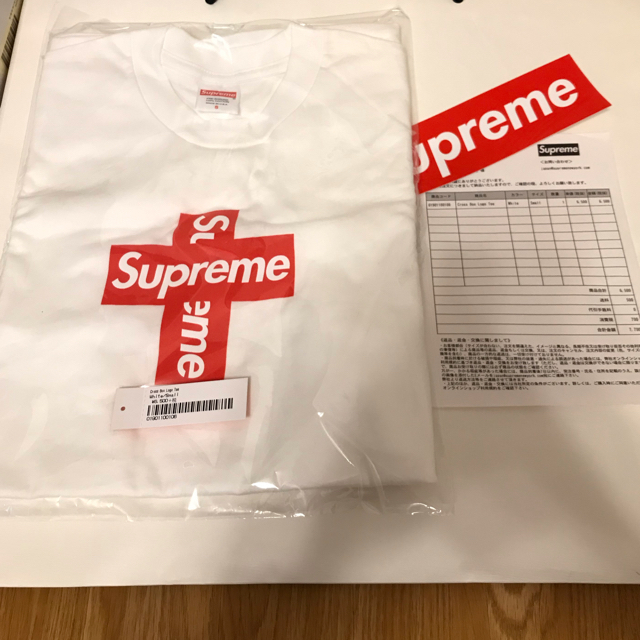 Supreme(シュプリーム)のSupreme Cross Box Logo Tee White 白 Sサイズ メンズのトップス(Tシャツ/カットソー(半袖/袖なし))の商品写真