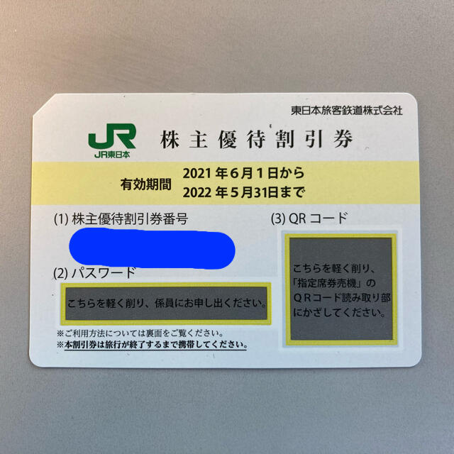 JR(ジェイアール)のJR東日本株主優待券 チケットの優待券/割引券(その他)の商品写真