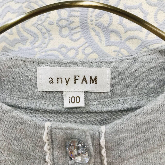 anyFAM(エニィファム)のエニィファム スウェット 半袖ワンピース 100cm any FAM キッズ/ベビー/マタニティのキッズ服女の子用(90cm~)(ワンピース)の商品写真