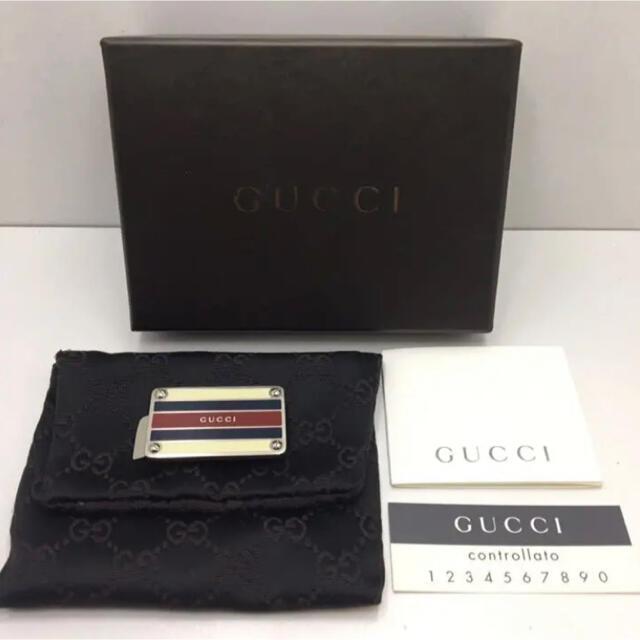 未使用品 GUCCI シェリーライン マネークリップ ビンテージ オールドグッチ