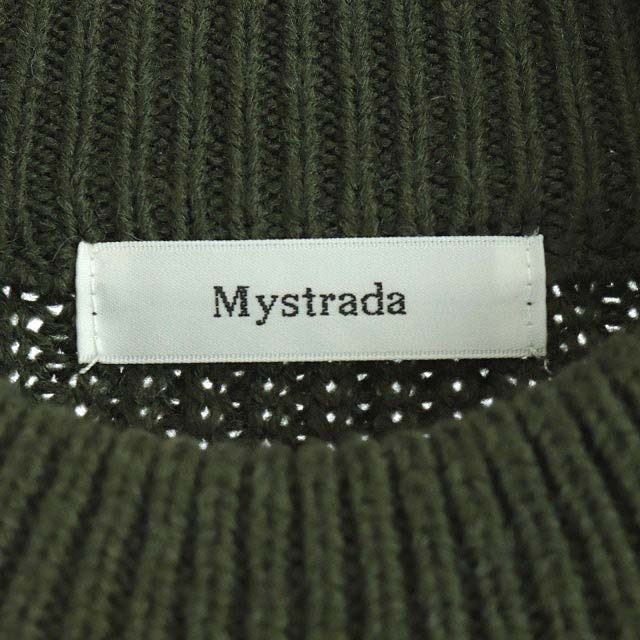 Mystrada(マイストラーダ)のマイストラーダ 袖ケーブルボリュームニット セーター 長袖 38 カーキ レディースのトップス(ニット/セーター)の商品写真