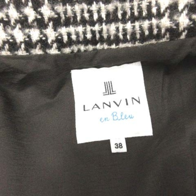 LANVIN en Bleu(ランバンオンブルー)のランバンオンブルー ツィードオーバーサイズジャケット チェック 38 M 黒  レディースのジャケット/アウター(その他)の商品写真