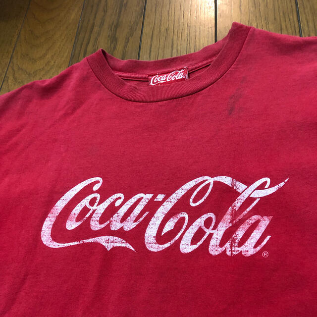 コカ・コーラ(コカコーラ)の大きめSサイズ！コカコーラ COCA COLA古着半袖Tシャツ 赤 メキシコ製  メンズのトップス(Tシャツ/カットソー(半袖/袖なし))の商品写真