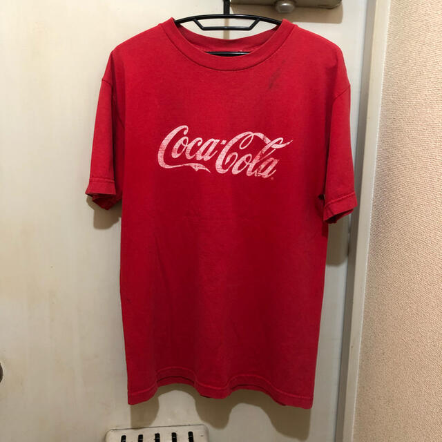 コカ・コーラ(コカコーラ)の大きめSサイズ！コカコーラ COCA COLA古着半袖Tシャツ 赤 メキシコ製  メンズのトップス(Tシャツ/カットソー(半袖/袖なし))の商品写真