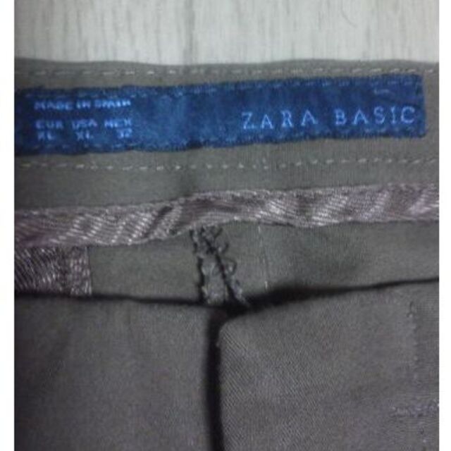 ZARA(ザラ)のZARA BASIC　パンツ（ブラウン・XL） レディースのパンツ(クロップドパンツ)の商品写真