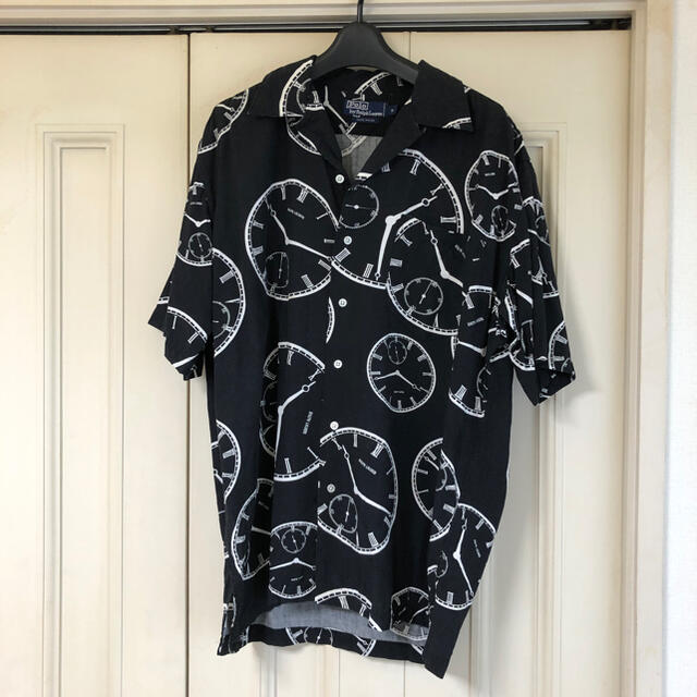 POLO RALPH LAUREN(ポロラルフローレン)のPolo byラルフローレン 古着 柄シャツ 時計 ブラック 黒 メンズのトップス(シャツ)の商品写真